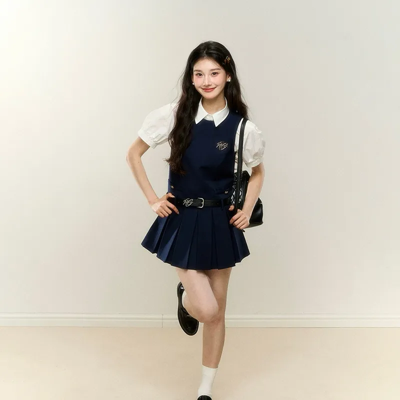 BDGU Skirt Set Women's Navy Blue-6