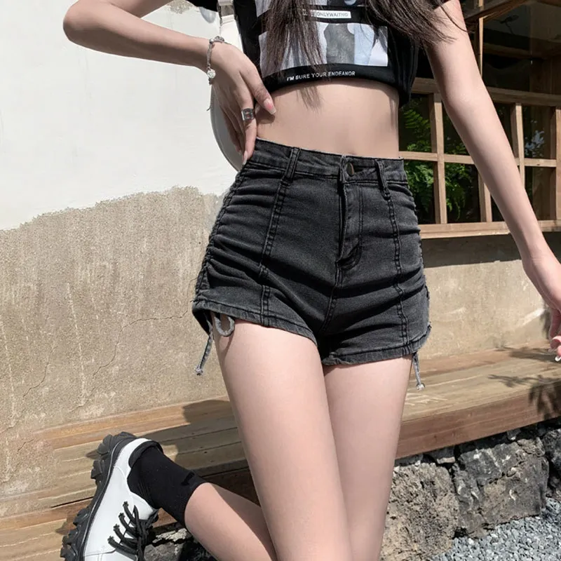 BDGU Denim Shorts Women's Black-3