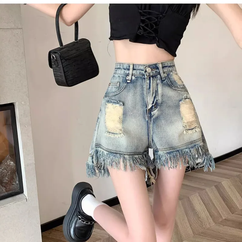 BDGU Denim Shorts Women's Vintage Blue-3