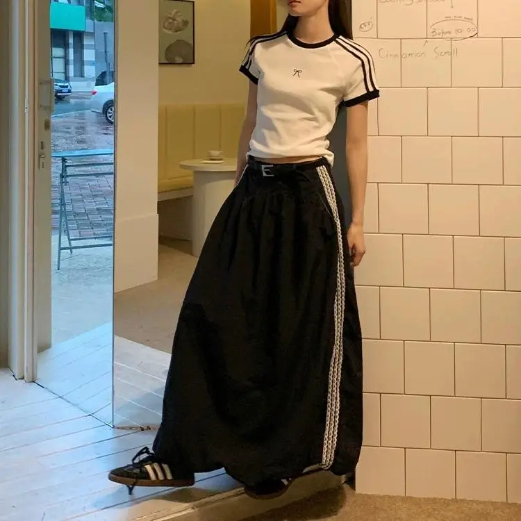 BDGU Casual Long Skirt Women's Black-3