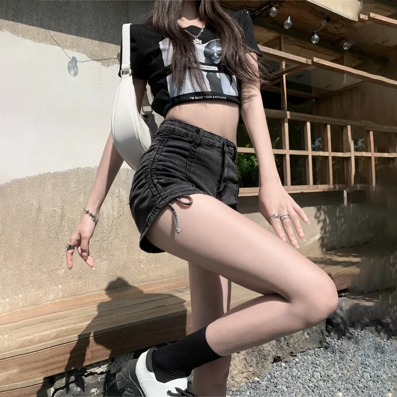 BDGU Denim Shorts Women's Black-4