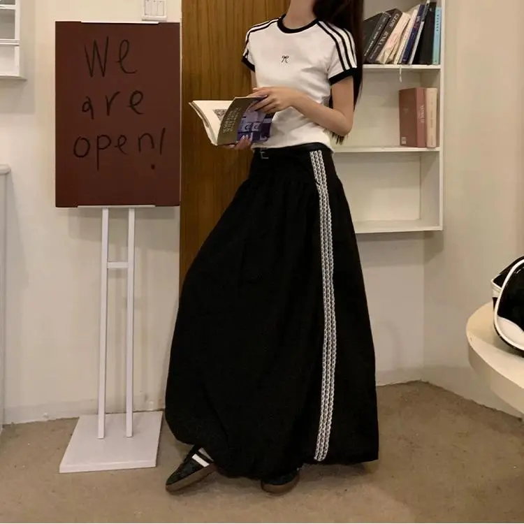 BDGU Casual Long Skirt Women's Black-2