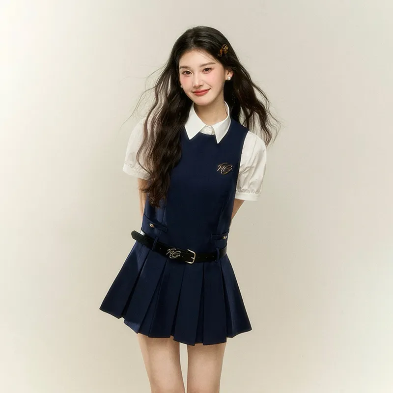 BDGU Skirt Set Women's Navy Blue-2