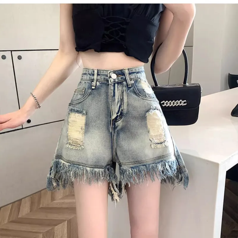 BDGU Denim Shorts Women's Vintage Blue-5