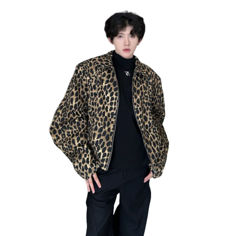 COMXZ Jackets & Coats Unisex Leopard Print-2