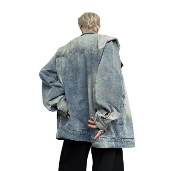 COMXZ Denim Jackets Unisex Blue