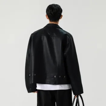 COMXZ Leather Jackets Unisex Black