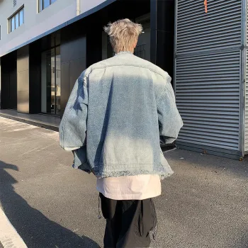 COMXZ Denim Jackets Unisex Blue