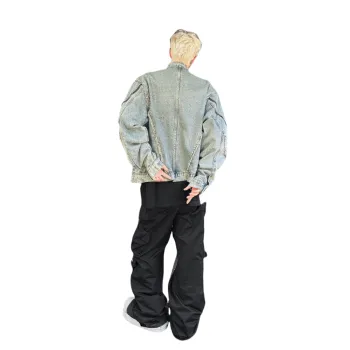 COMXZ Denim Jackets Unisex Blue