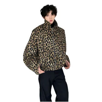 COMXZ Jackets Coats Unisex Leopard Print