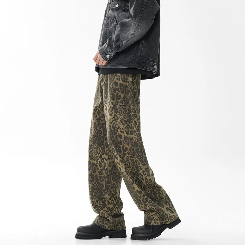 COMXZ Jeans Unisex Leopard Print-0