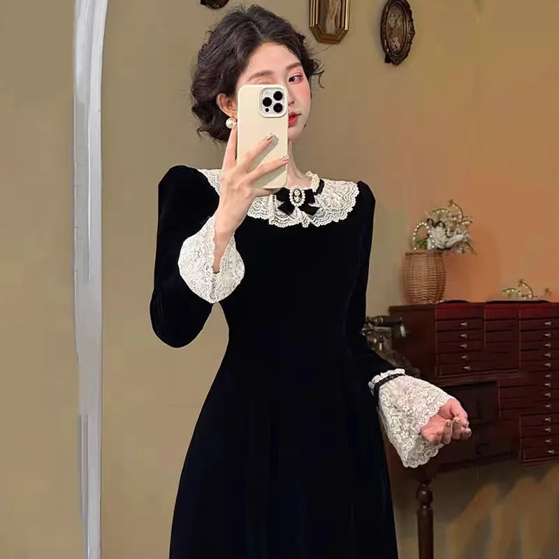 ARIADNAW STUDIO Long Sleeved Dresses Women's Black-6