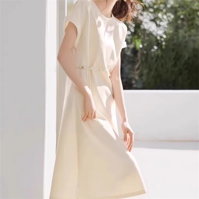 ARIADNAW STUDIO Short Sleeved Dress Women's Apricot-2