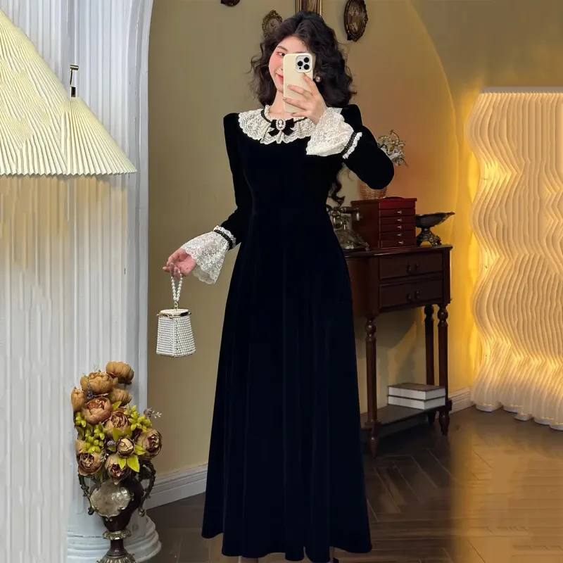 ARIADNAW STUDIO Long Sleeved Dresses Women's Black-2