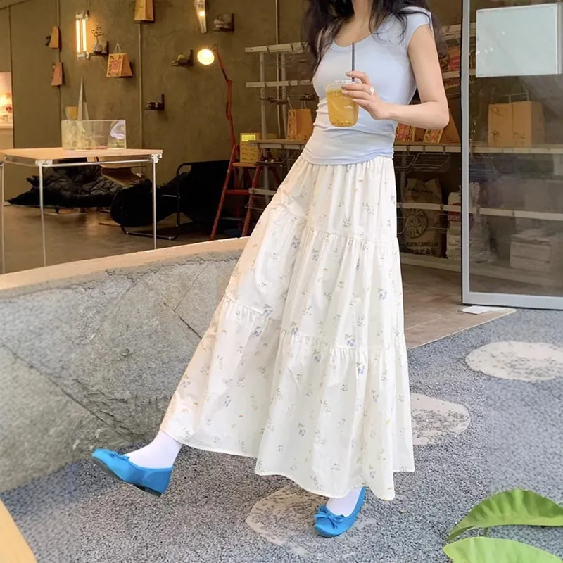 ARIADNAW STUDIO Casual Long Skirt Women's Apricot-4