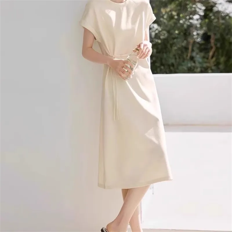 ARIADNAW STUDIO Short Sleeved Dress Women's Apricot-4