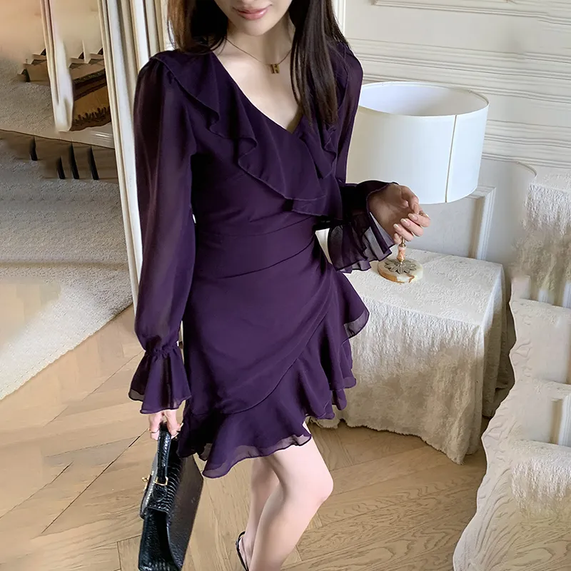 ARIADNAW STUDIO Long Sleeved Dresses Women's Purple-2