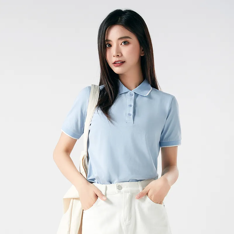 Aimilian Polo Shirts Women's Blue-4