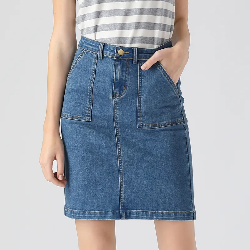 Aimilian Denim Short Skirts Women's-1