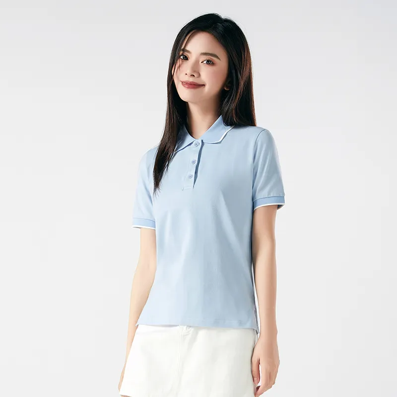 Aimilian Polo Shirts Women's Blue-2