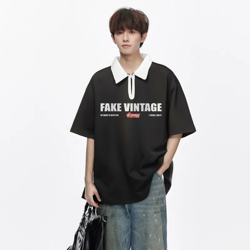 FAKE VINTAGE Polo Shirts Unisex-3
