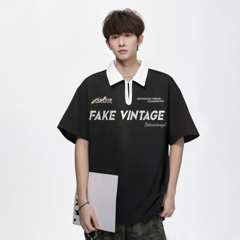 FAKE VINTAGE Polo Shirts Unisex-4