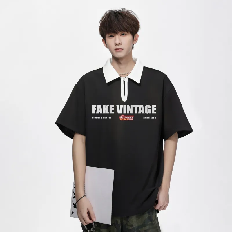 FAKE VINTAGE Polo Shirts Unisex-5
