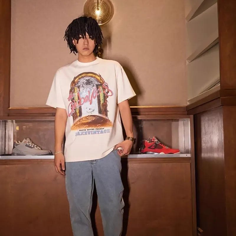 FAKE VINTAGE T Shirts Unisex Apricot-5