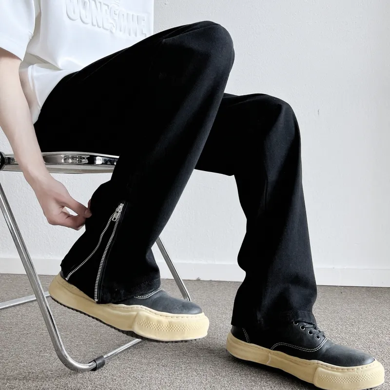 FAKE VINTAGE Casual Pants Unisex Black-2