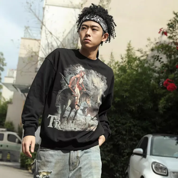 FAKE VINTAGE Sweatshirts Unisex Black-3