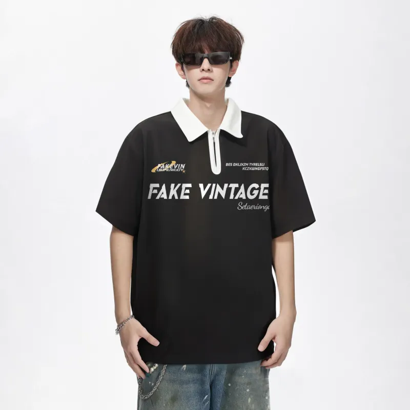 FAKE VINTAGE Polo Shirts Unisex-3