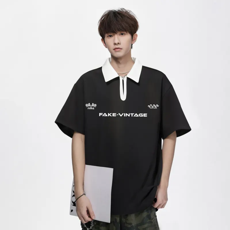 FAKE VINTAGE Polo Shirts Unisex-5