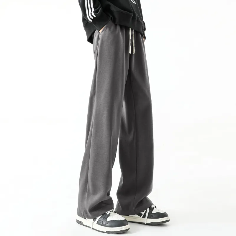 FAKE VINTAGE Knitted Sports Pants Unisex Dark Gray-14