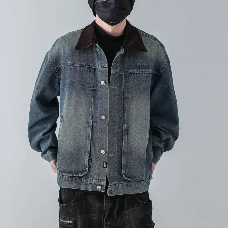 FAKE VINTAGE Jackets Unisex Blue-1