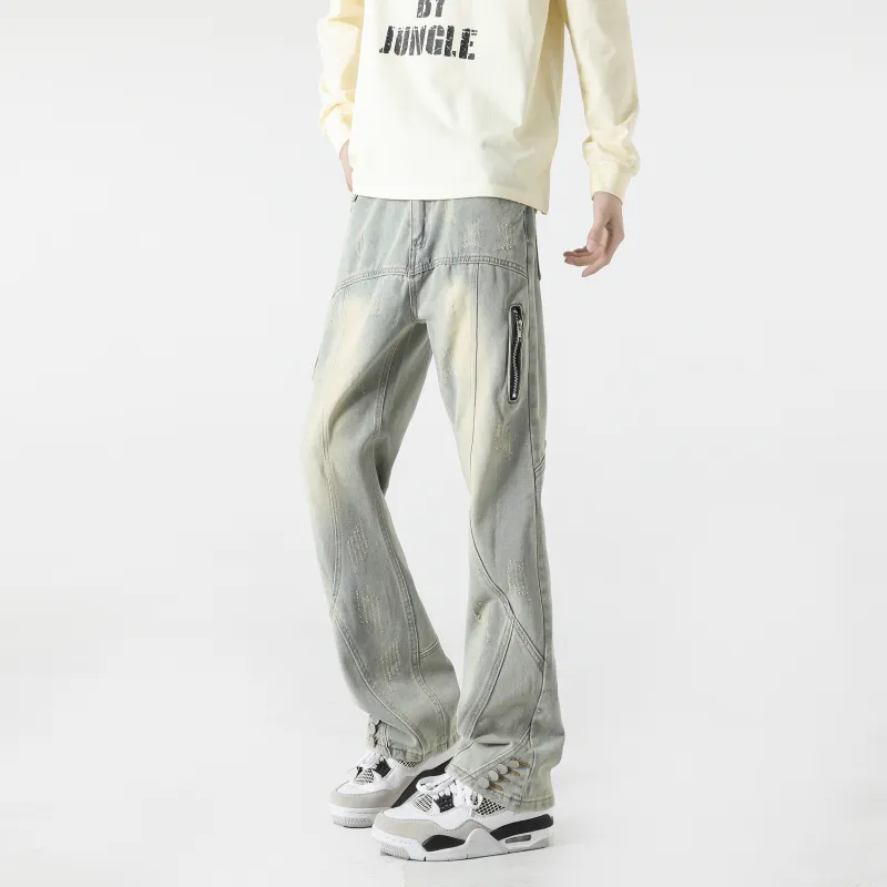 FAKE VINTAGE Jeans Unisex Blue-3