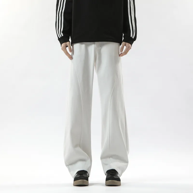 FAKE VINTAGE Casual Pants Unisex White-1