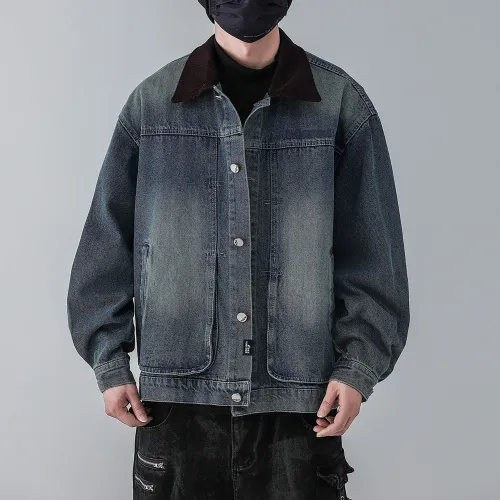 FAKE VINTAGE Jackets Unisex Blue