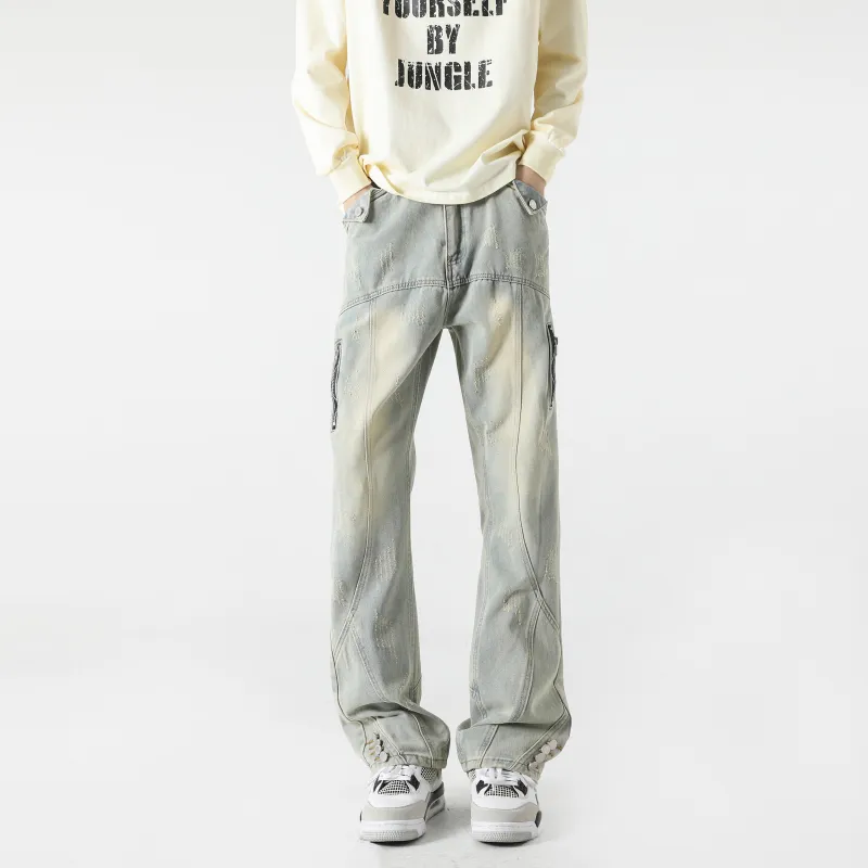 FAKE VINTAGE Jeans Unisex Blue-4