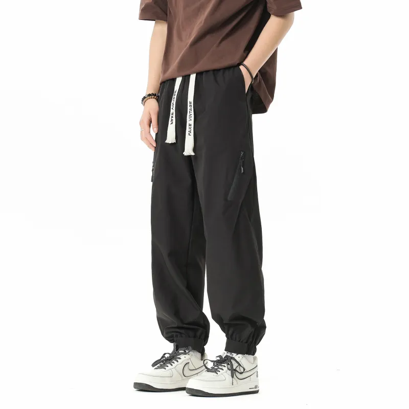 FAKE VINTAGE Casual Pants Unisex Black-2