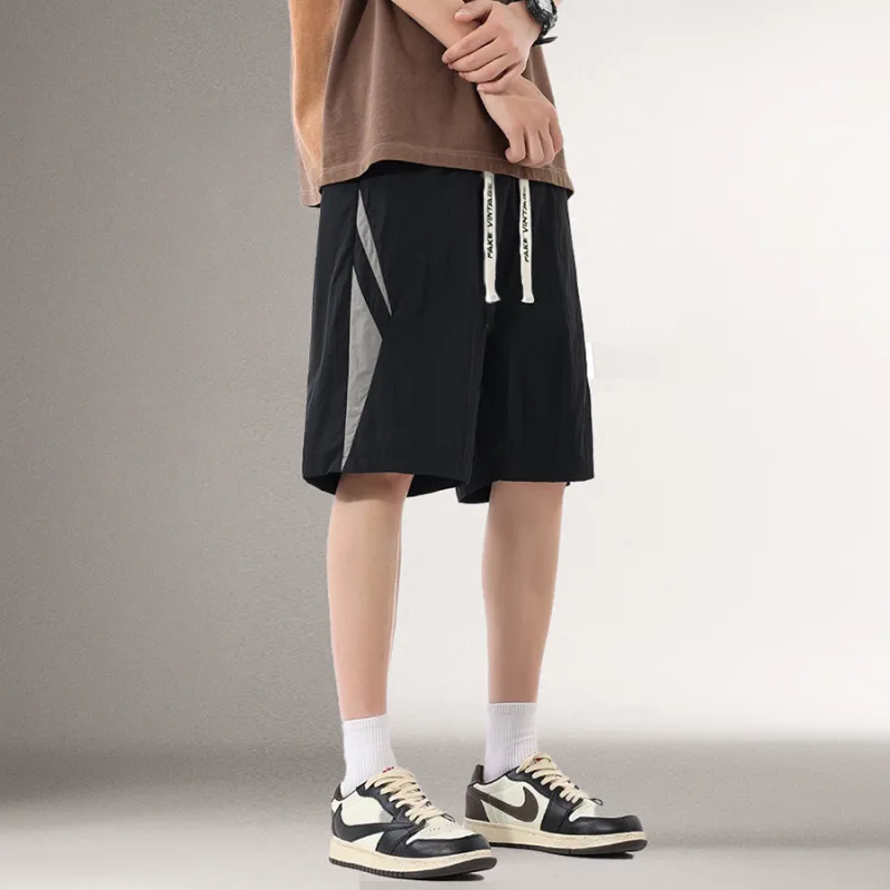 FAKE VINTAGE Summer Casual Shorts Unisex Black-5