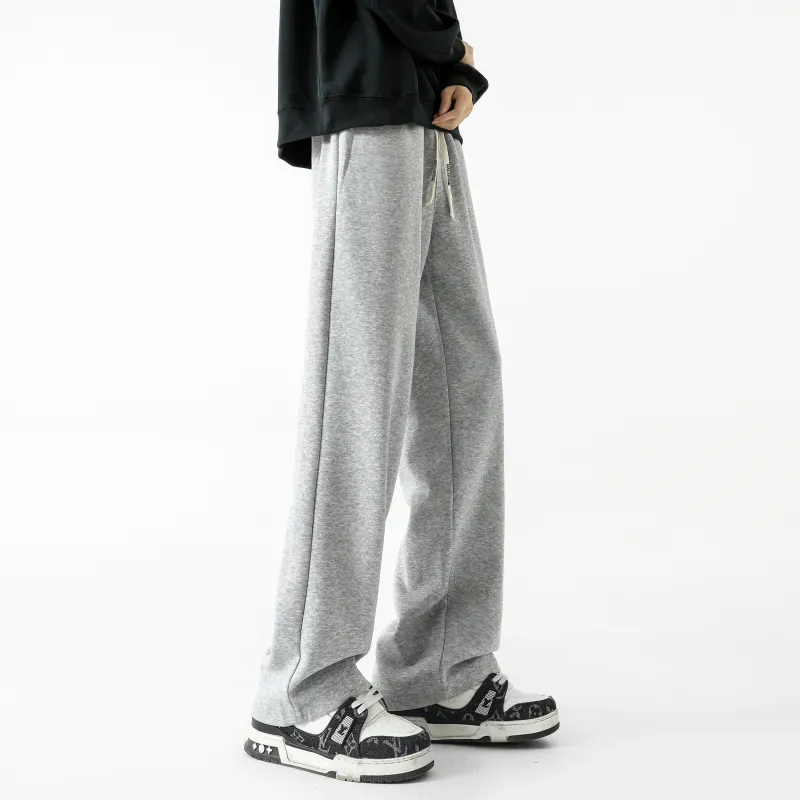 FAKE VINTAGE Knitted Sports Pants Unisex Dark Gray-19