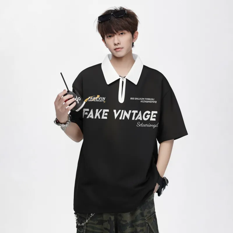FAKE VINTAGE Polo Shirts Unisex-5
