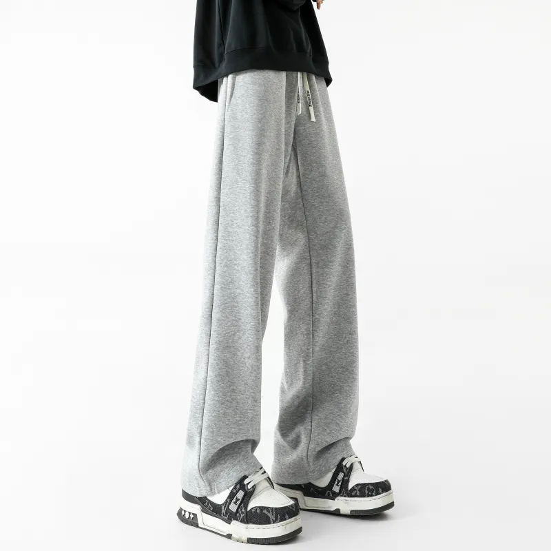 FAKE VINTAGE Knitted Sports Pants Unisex Dark Gray-18