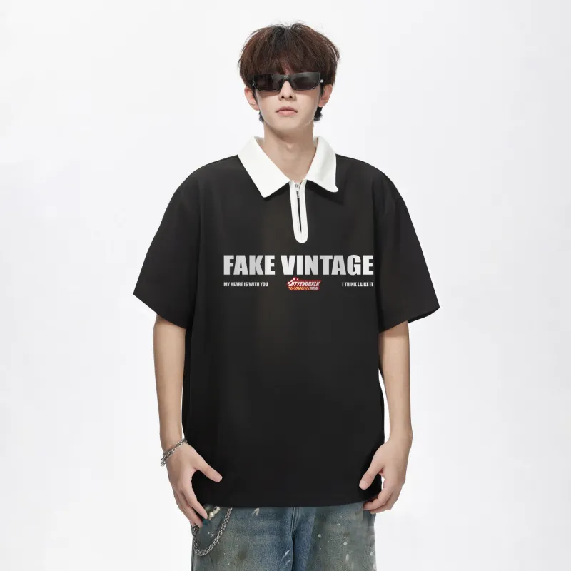 FAKE VINTAGE Polo Shirts Unisex-4