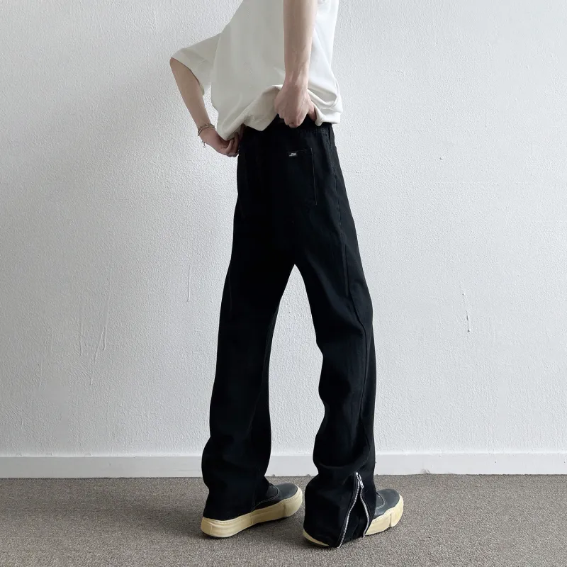 FAKE VINTAGE Casual Pants Unisex Black-4