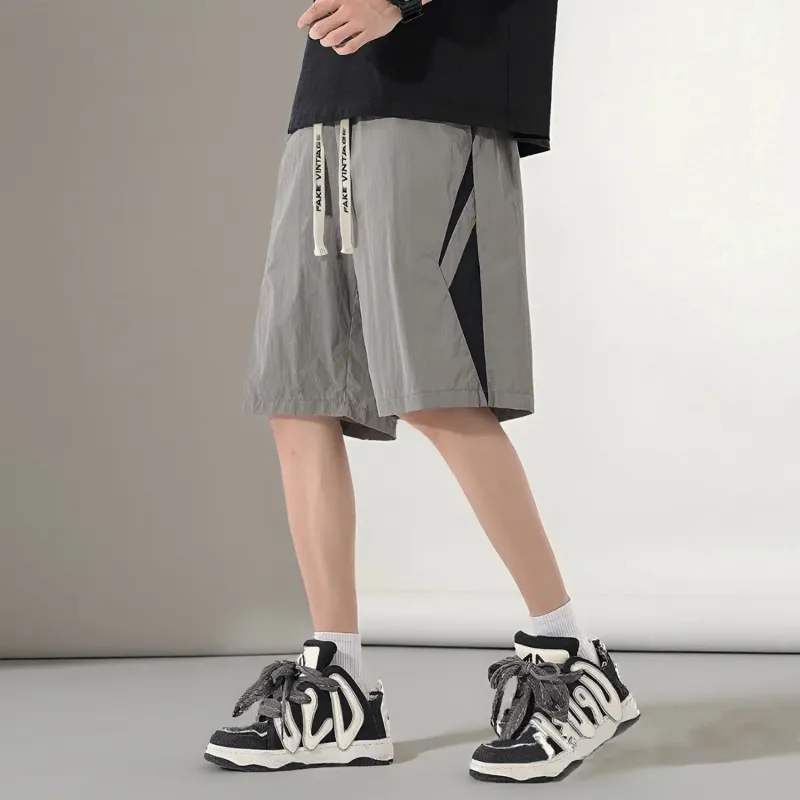 FAKE VINTAGE Summer Casual Shorts Unisex Black-9