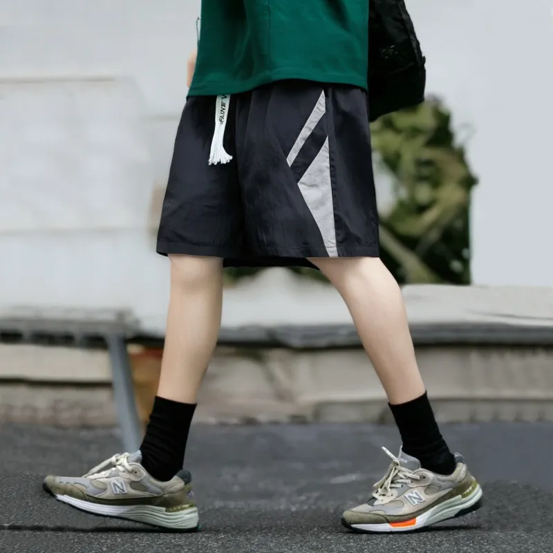 FAKE VINTAGE Summer Casual Shorts Unisex Black-2