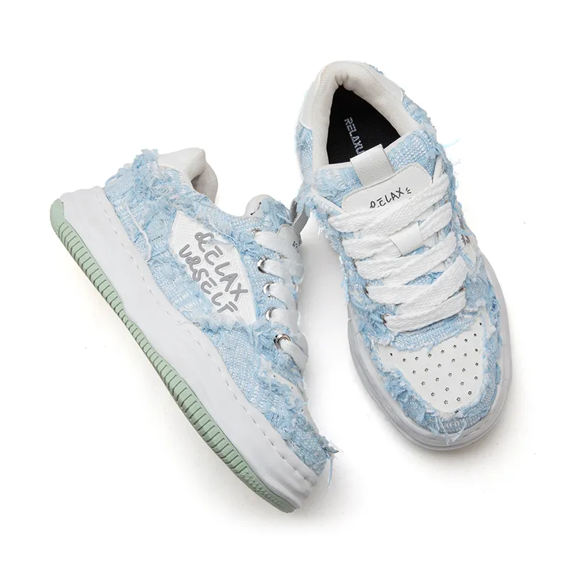 RELAXURSELF Anti Slip And Wear Resistant Height Increasing Low Top Skateboard Shoes Unisex-4