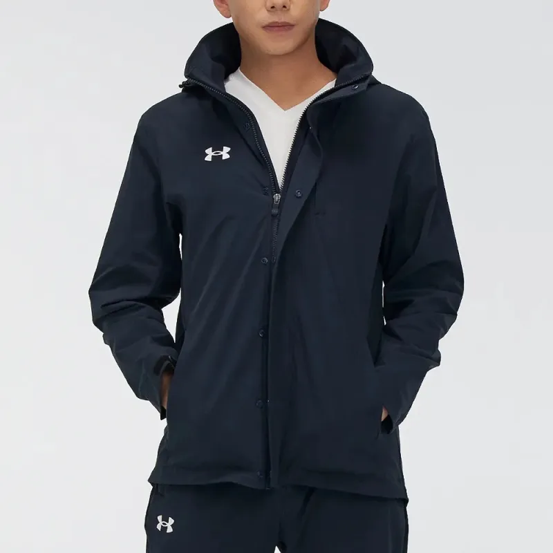 Under Armour Jackets Coats Men's Black With Drawstring Bag-3