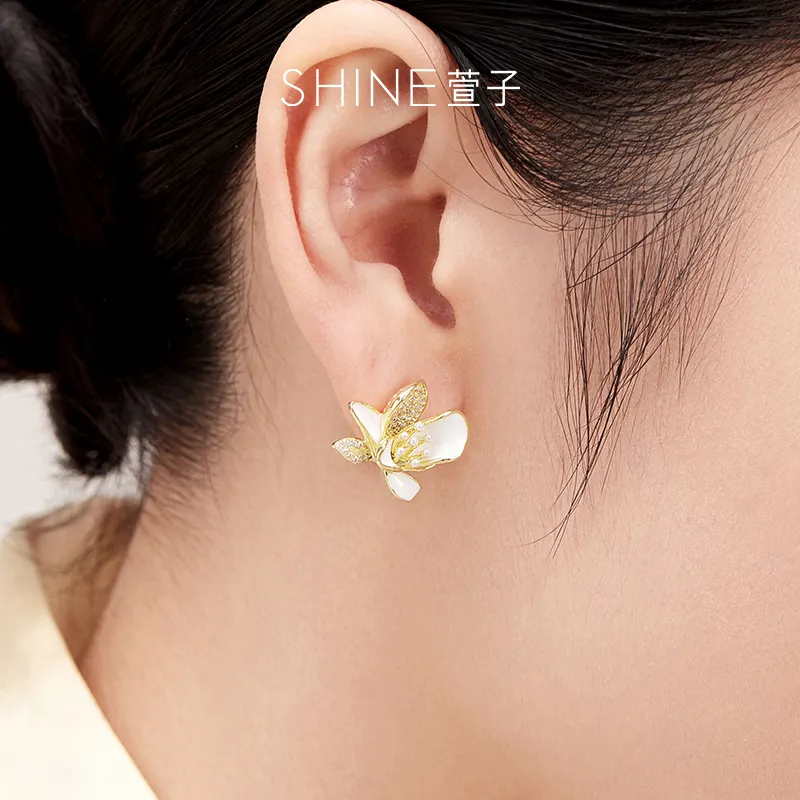 SHINE Magnolia Collection 925 Sterling Silver Earrings Women's-4
